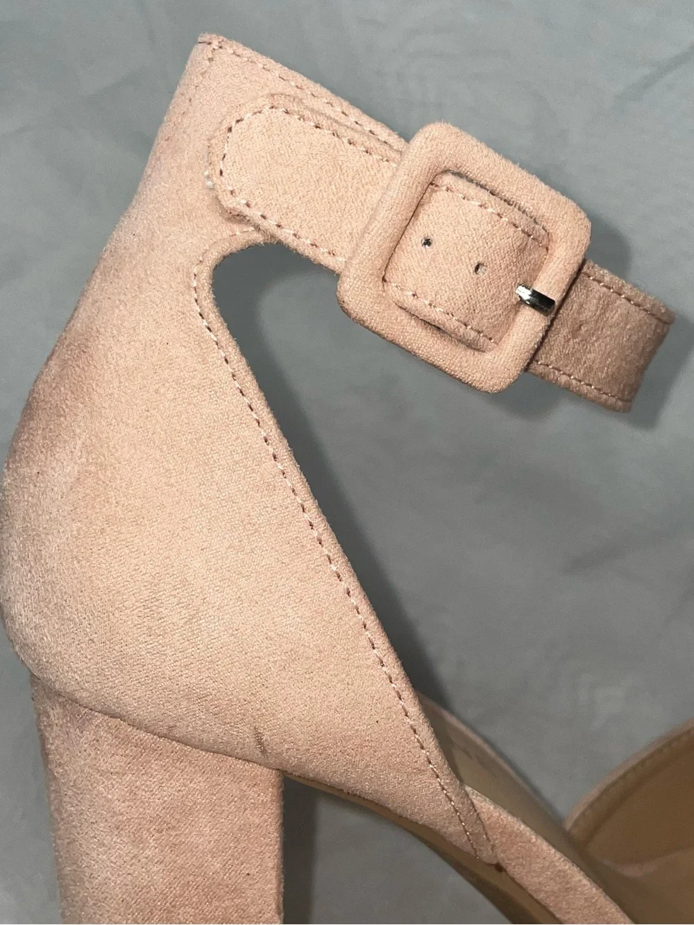 Sun + Stone Blush Pink Ankle-Strap Platform Pumps